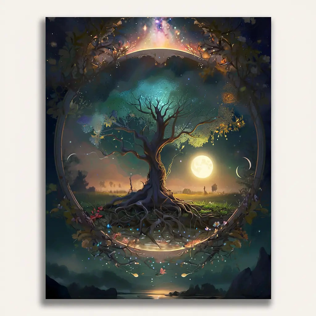 Mystic Tree Globe - Framed Paint by Numbers Kit