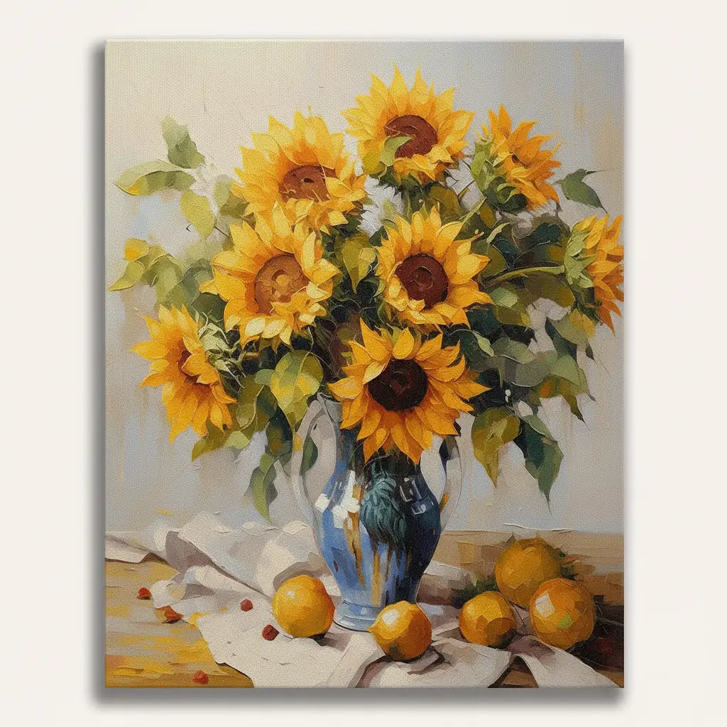 Sunflower Bouquet - Framed Paint by Numbers Kit