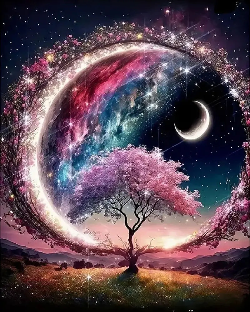 Cosmic Tree Dreams - Paint by Numbers Kit