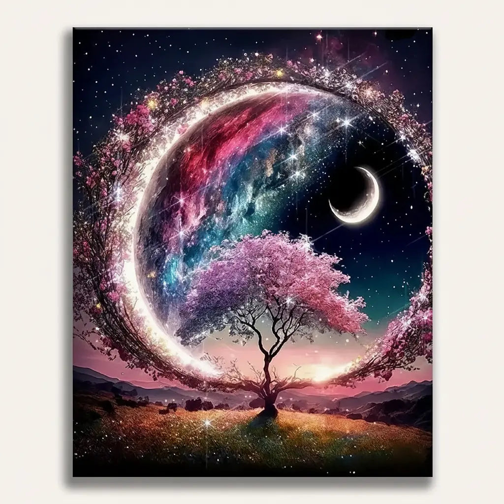 Cosmic Tree Dreams - Framed Paint by Numbers Kit