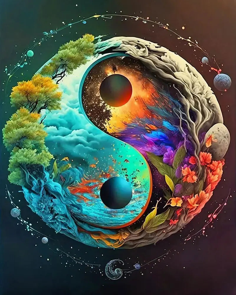 Cosmic Yin Yang - Paint by Numbers Kit
