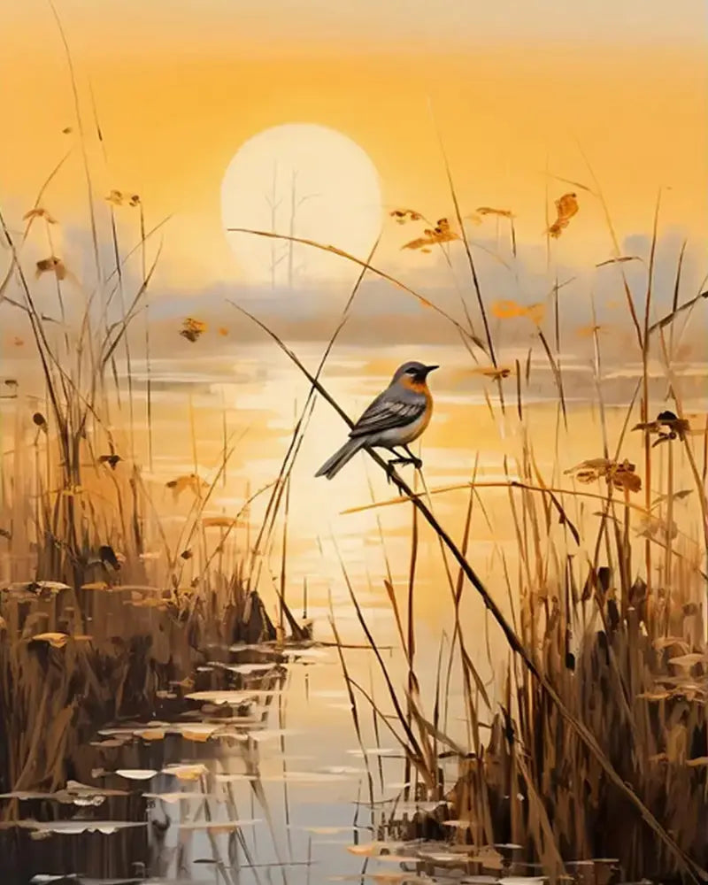 Wetland Bird Sunset | Paint By Numbers Kit
