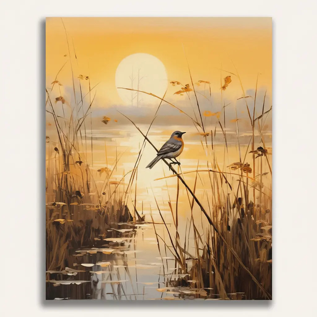Wetland Bird Sunset | Paint By Numbers Kit