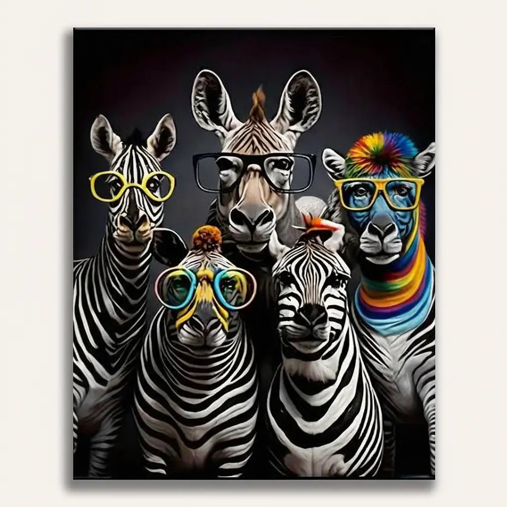 Cool Zebras | Paint By Numbers Kit