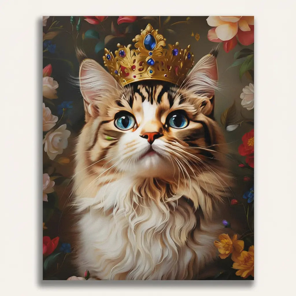 Royal Cat with Crown