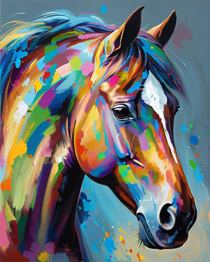 Colorful Horse Painting | Paint By Numbers Kit