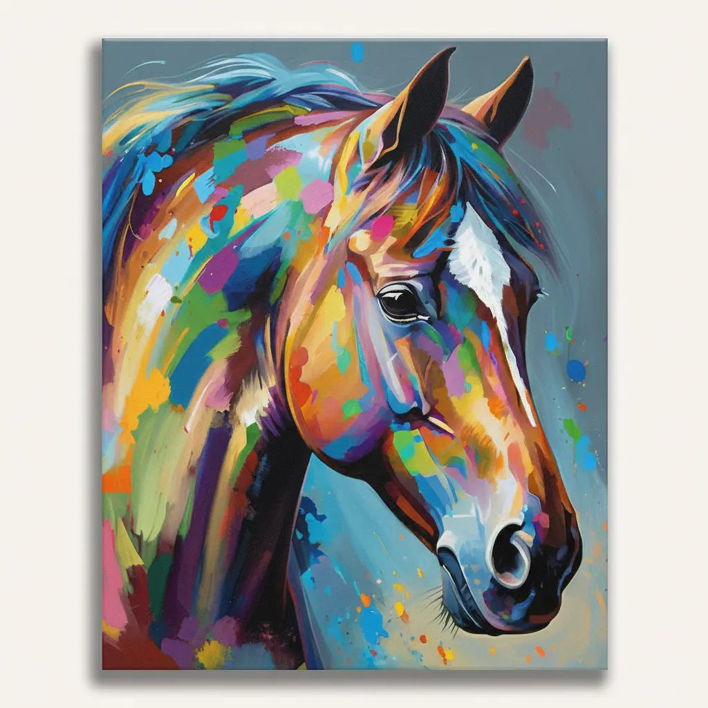 Colorful Horse Painting | Paint By Numbers Kit