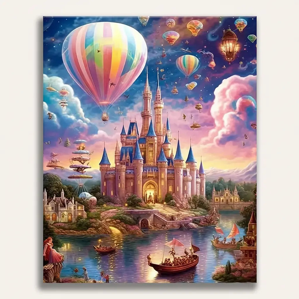 Fantasy Castle Kingdom - Framed Paint by Numbers Kit
