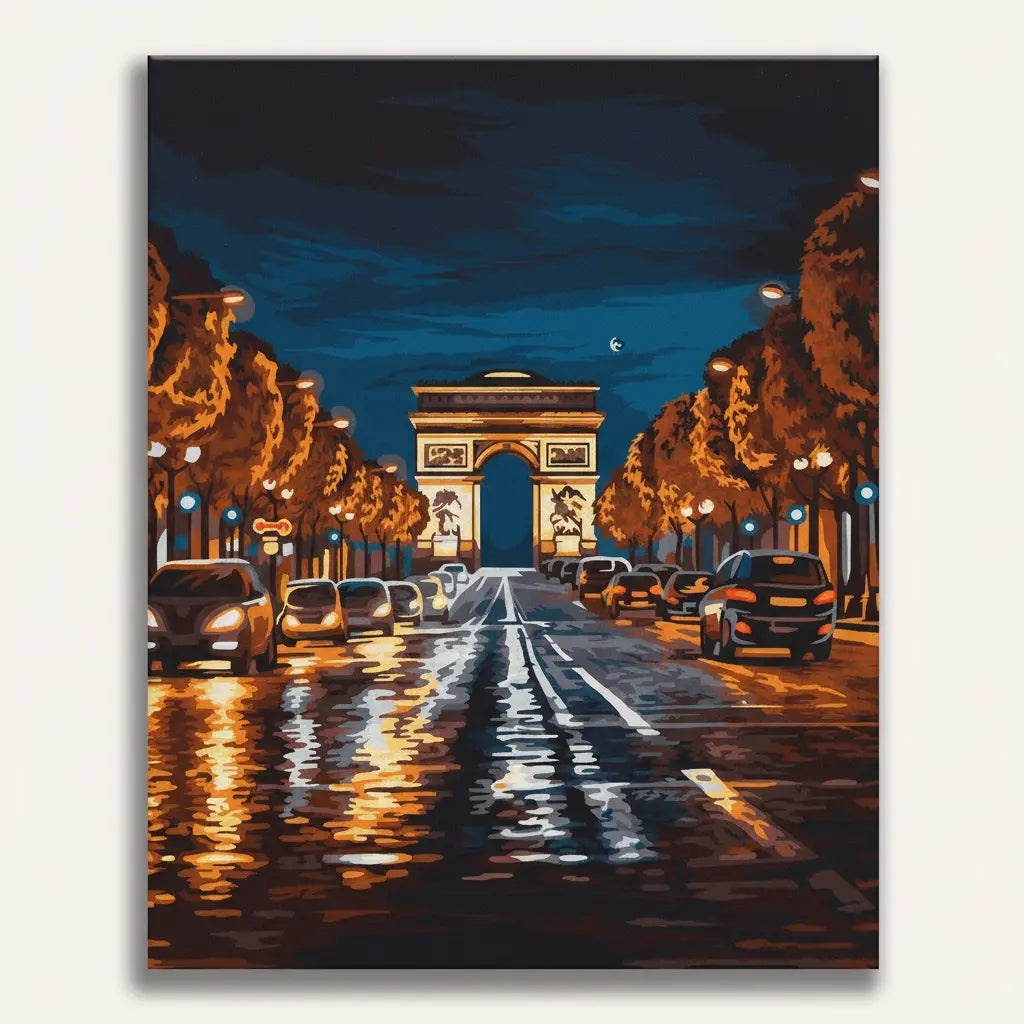 Arc de Triomphe At Night