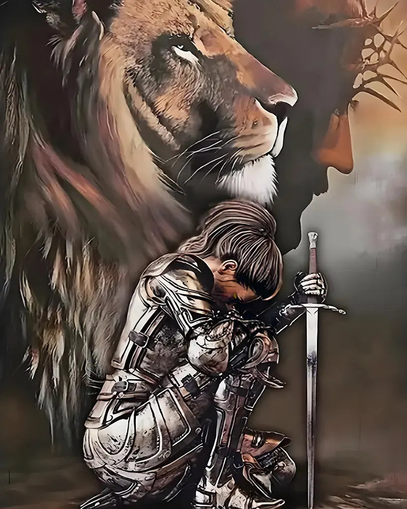 Lion Knight Armor | Paint By Numbers Kit