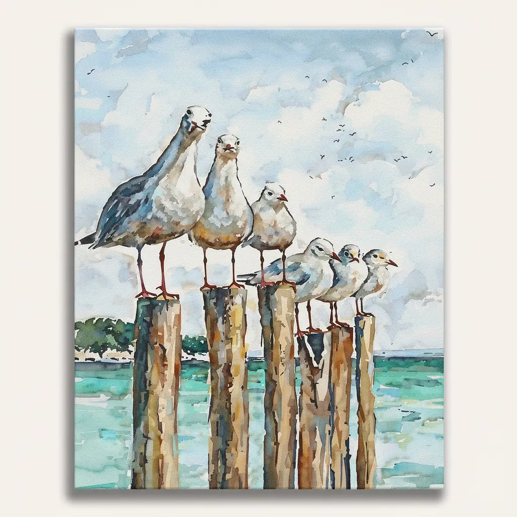 Seagull Pier | Paint By Numbers Kit