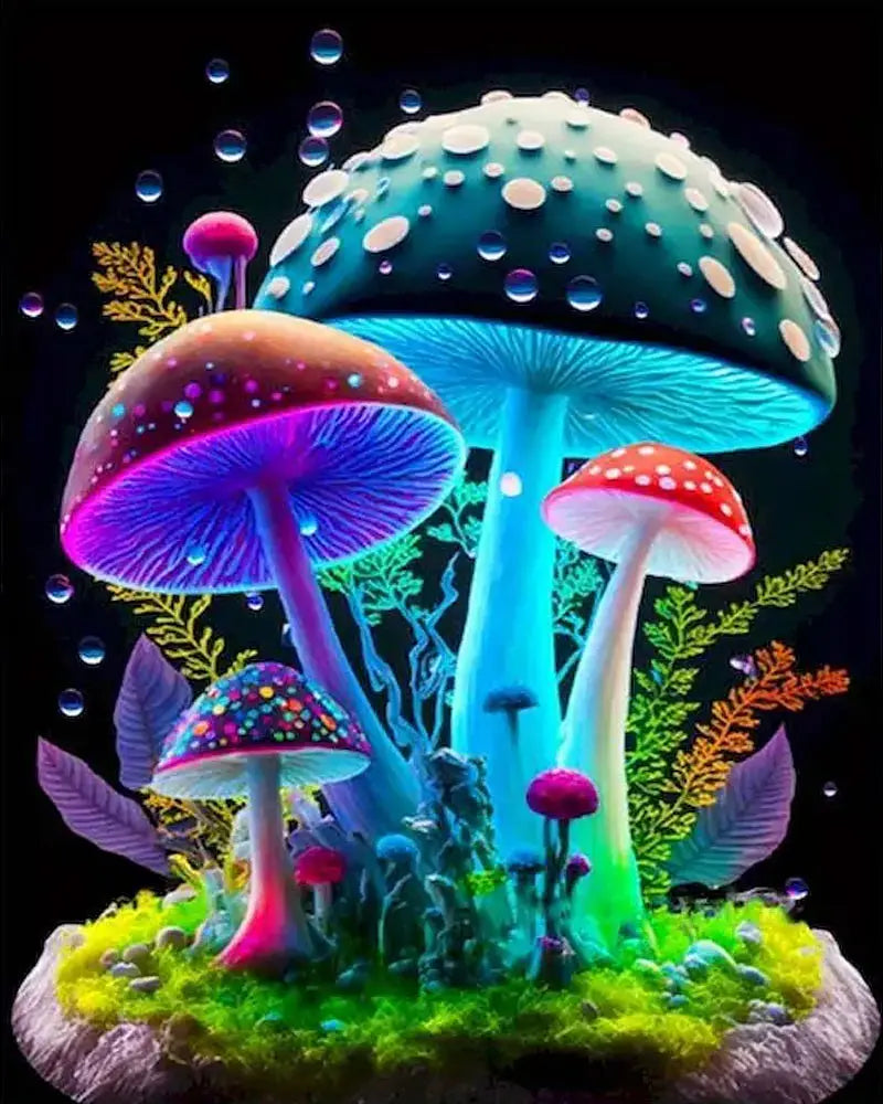 Fantasy Mushroom Garden - Paint by Numbers Kit
