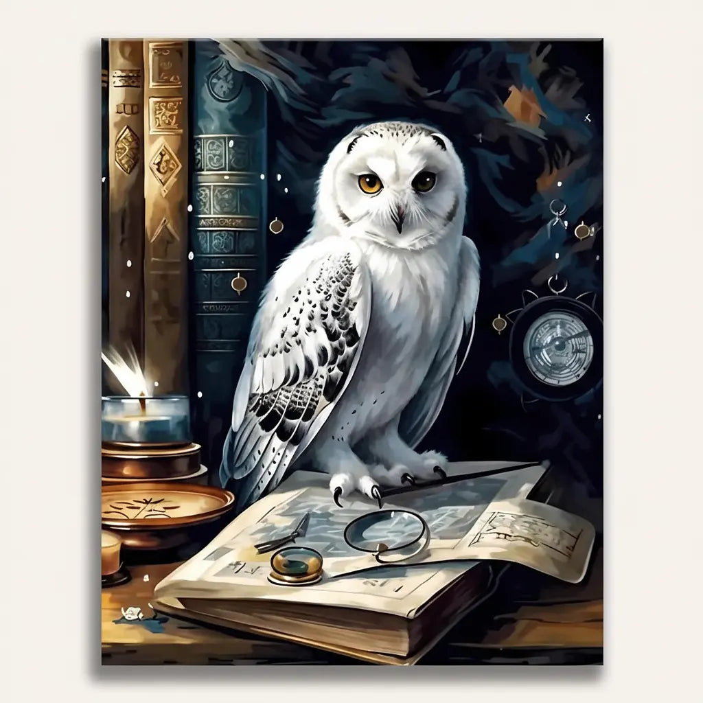 Wise Owl Scholar - Framed Paint by Numbers Kit