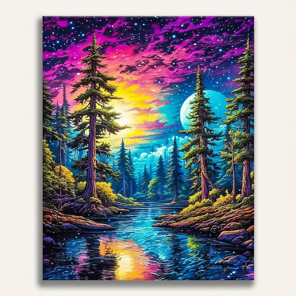 Cosmic Forest Stream | Paint By Numbers Kit