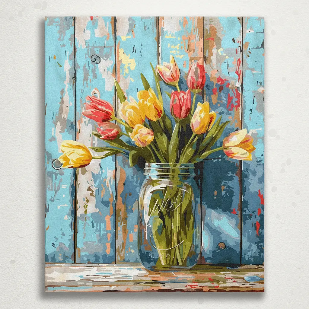 Tulips Jar Painting | Paint By Numbers Kit