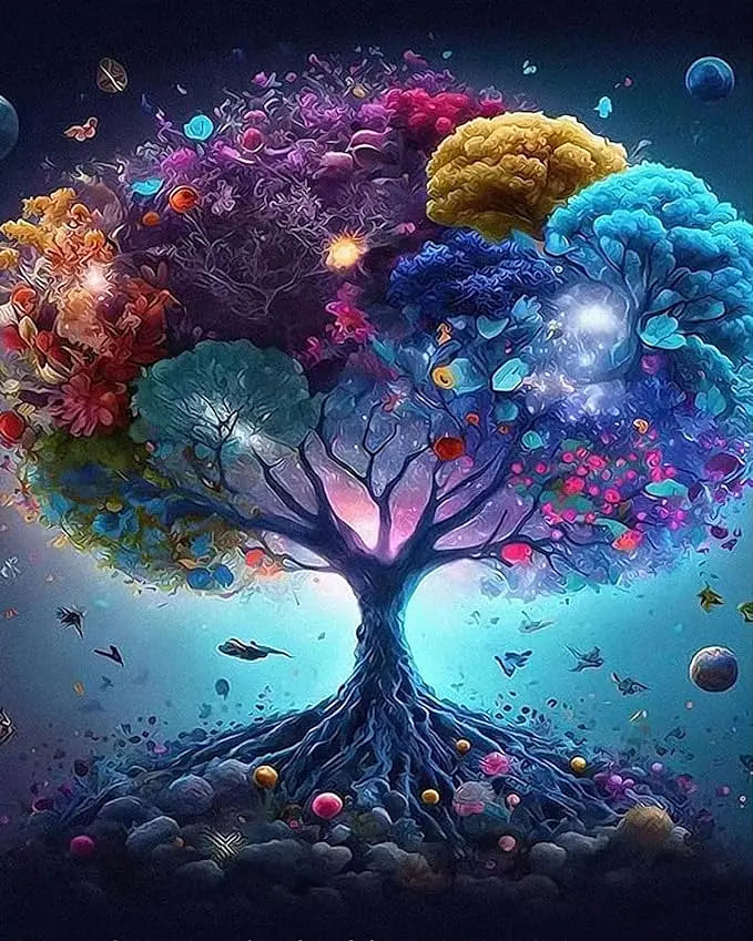 Cosmic Tree Dreams - Paint by Numbers Kit