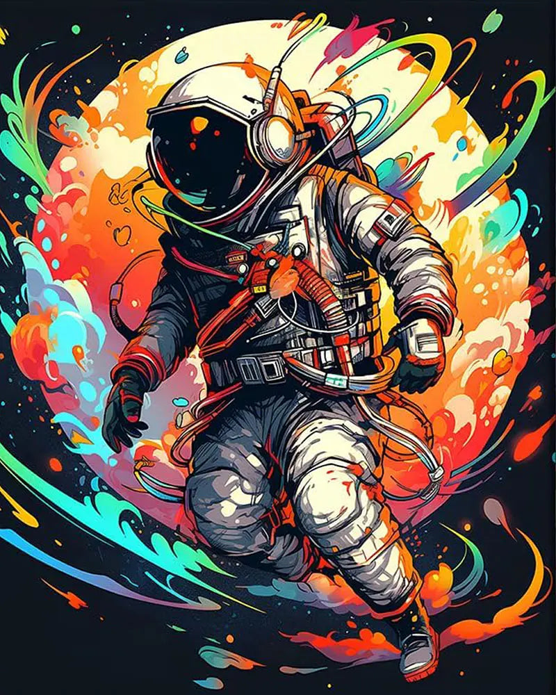 Space Explorer Astronaut - Paint by Numbers Kit