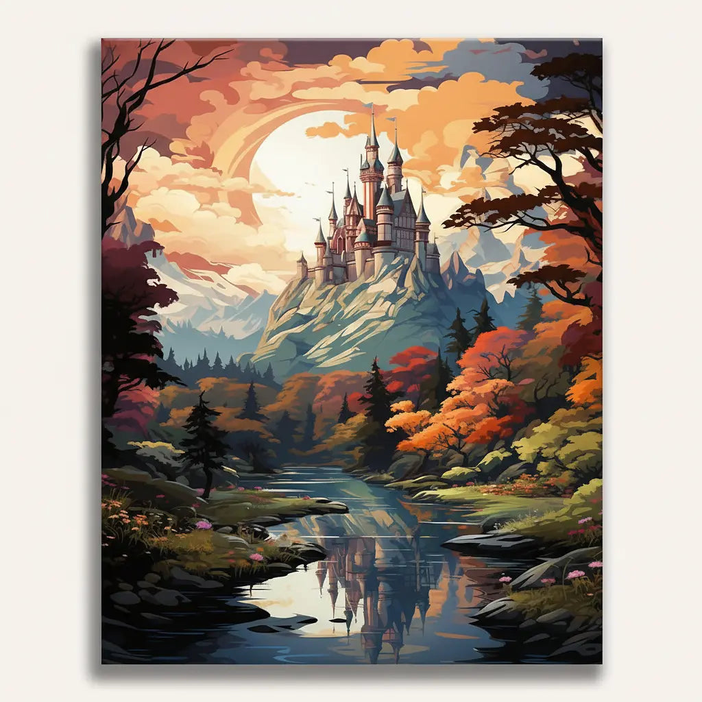Fantasy Castle Kit - Framed Paint by Numbers Kit