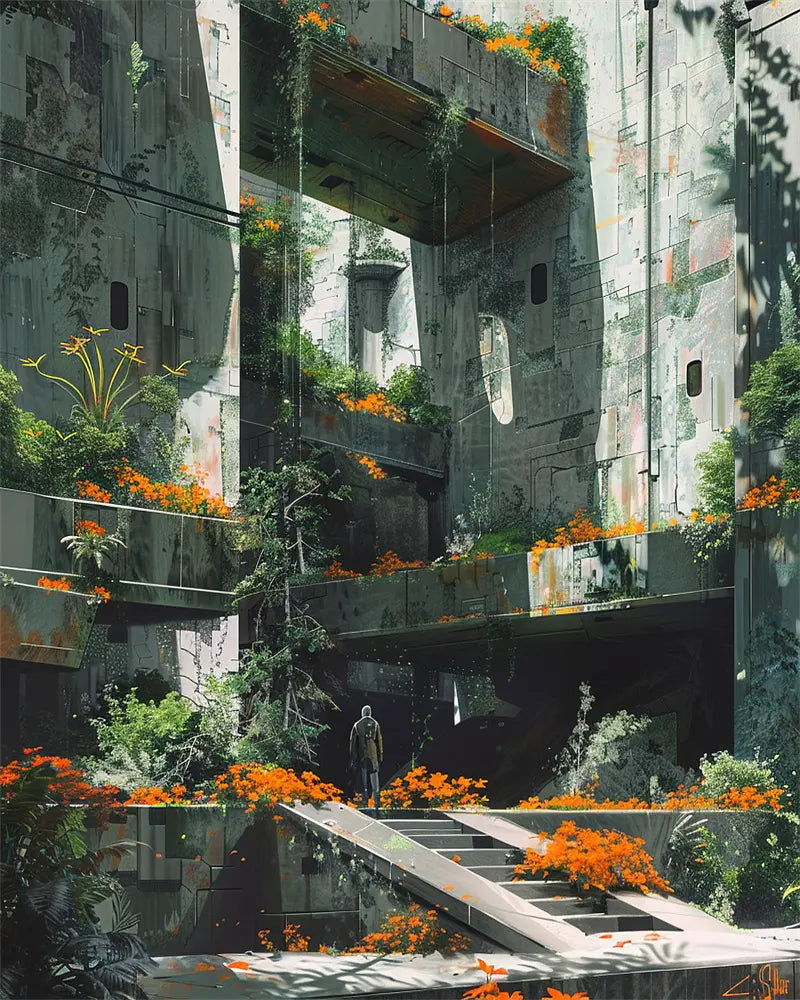 Overgrown Ruins Kit - Paint by Numbers Kit