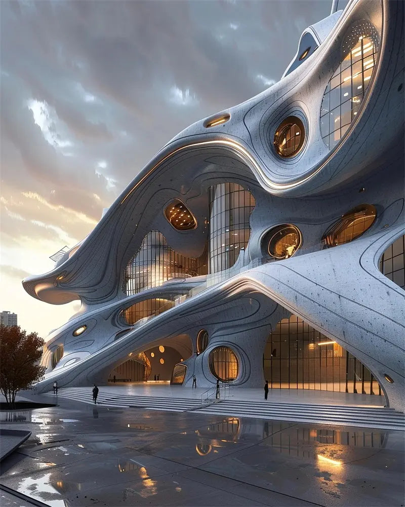 Futuristic Architecture Kit - Paint by Numbers Kit