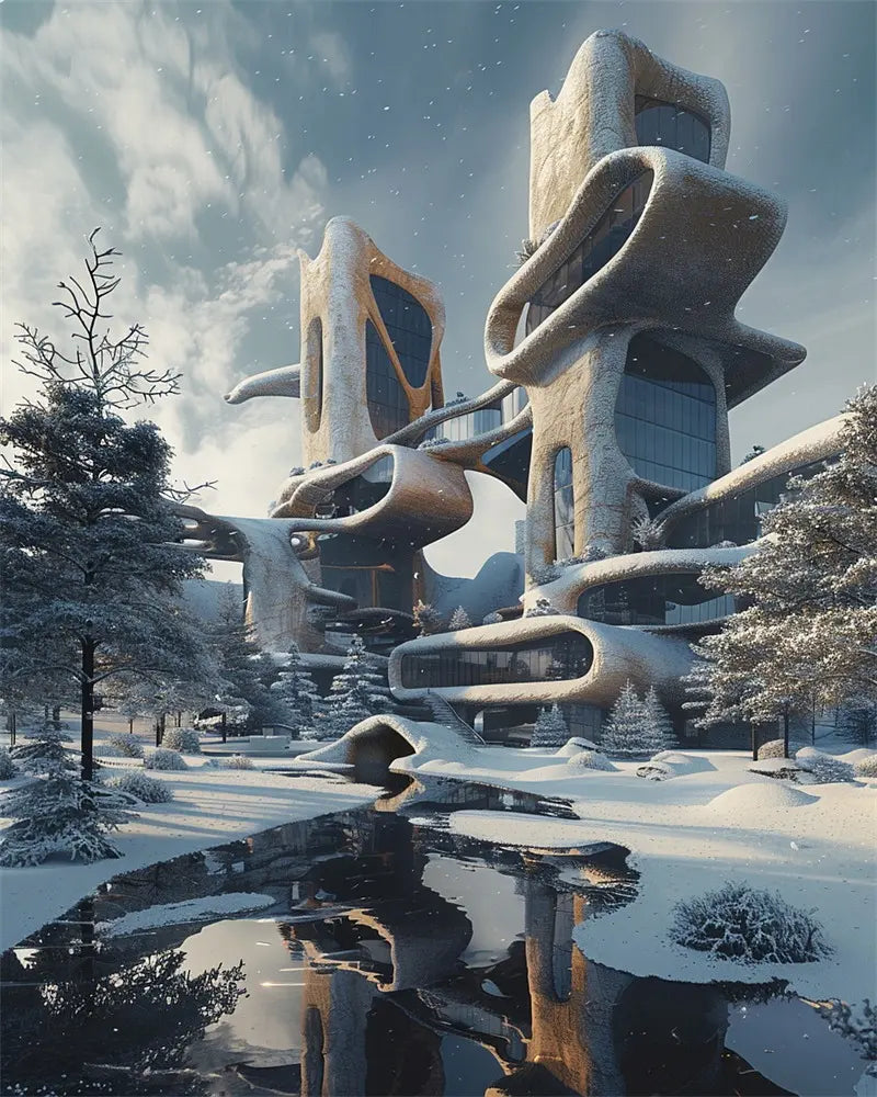 Futuristic Architecture Kit - Paint by Numbers Kit