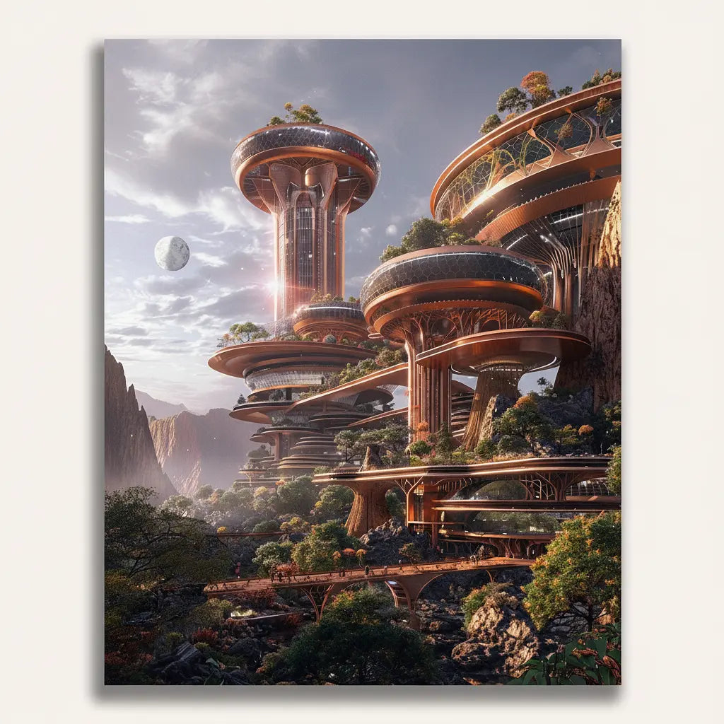 Futuristic City Kit - Framed Paint by Numbers Kit