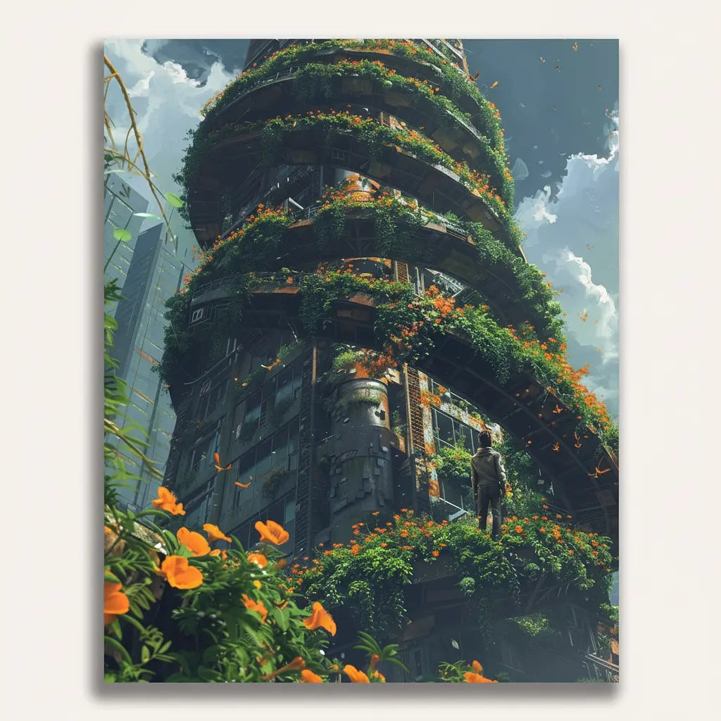 Verdant Tower Kit - Framed Paint by Numbers Kit