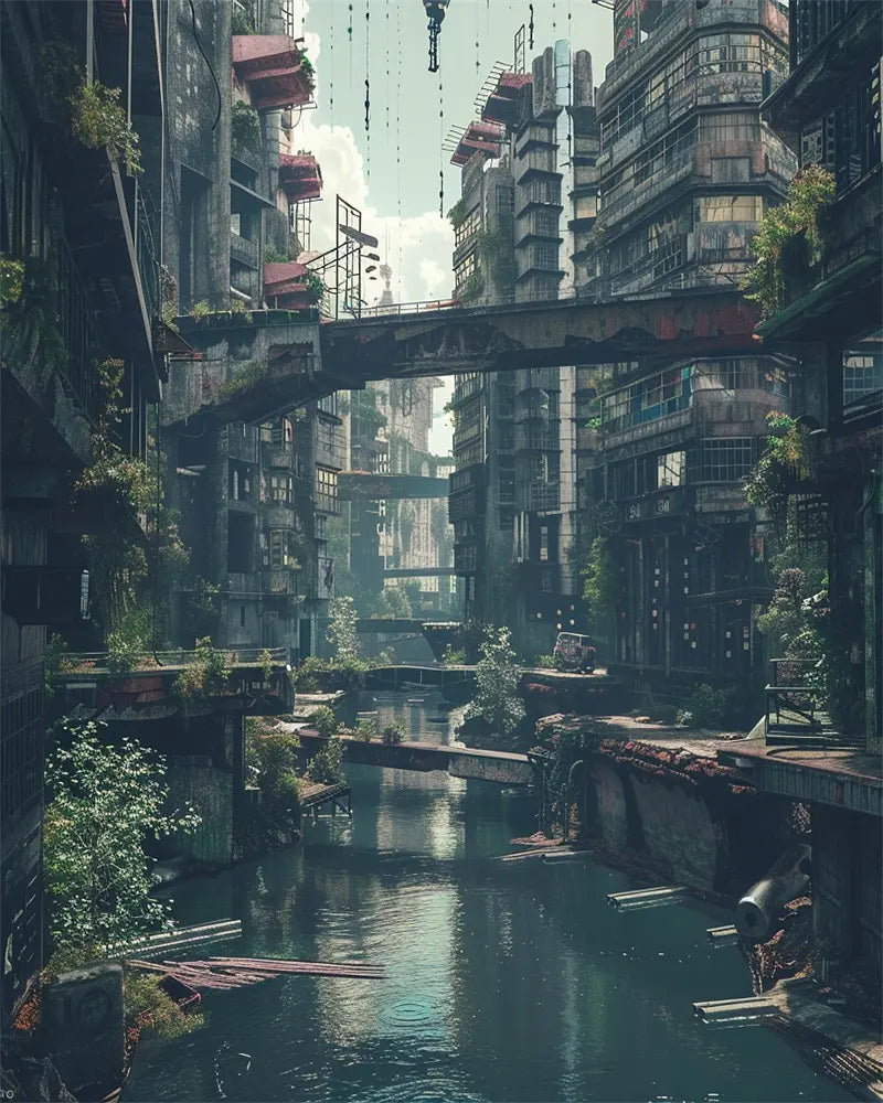 Urban Canal Ruins - Paint by Numbers Kit