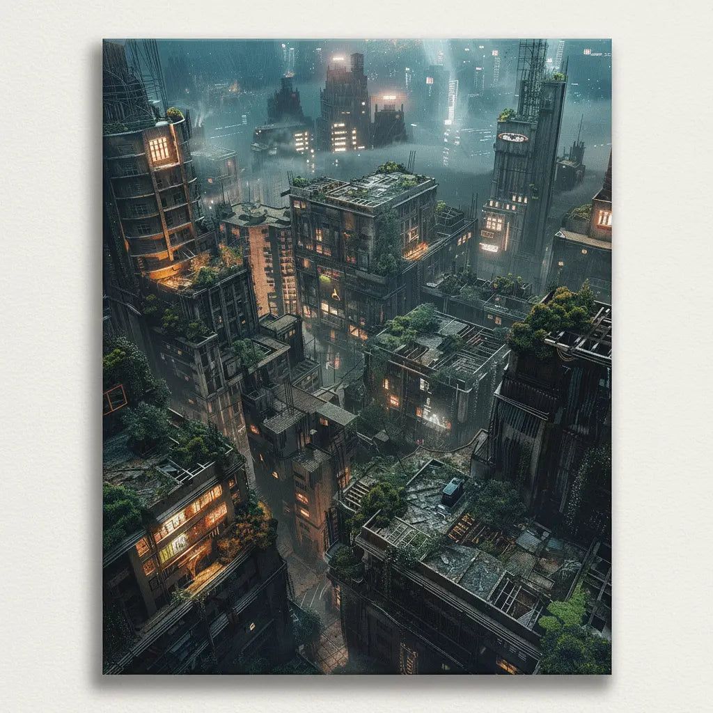 Cyberpunk City Scene | Paint By Numbers Kit