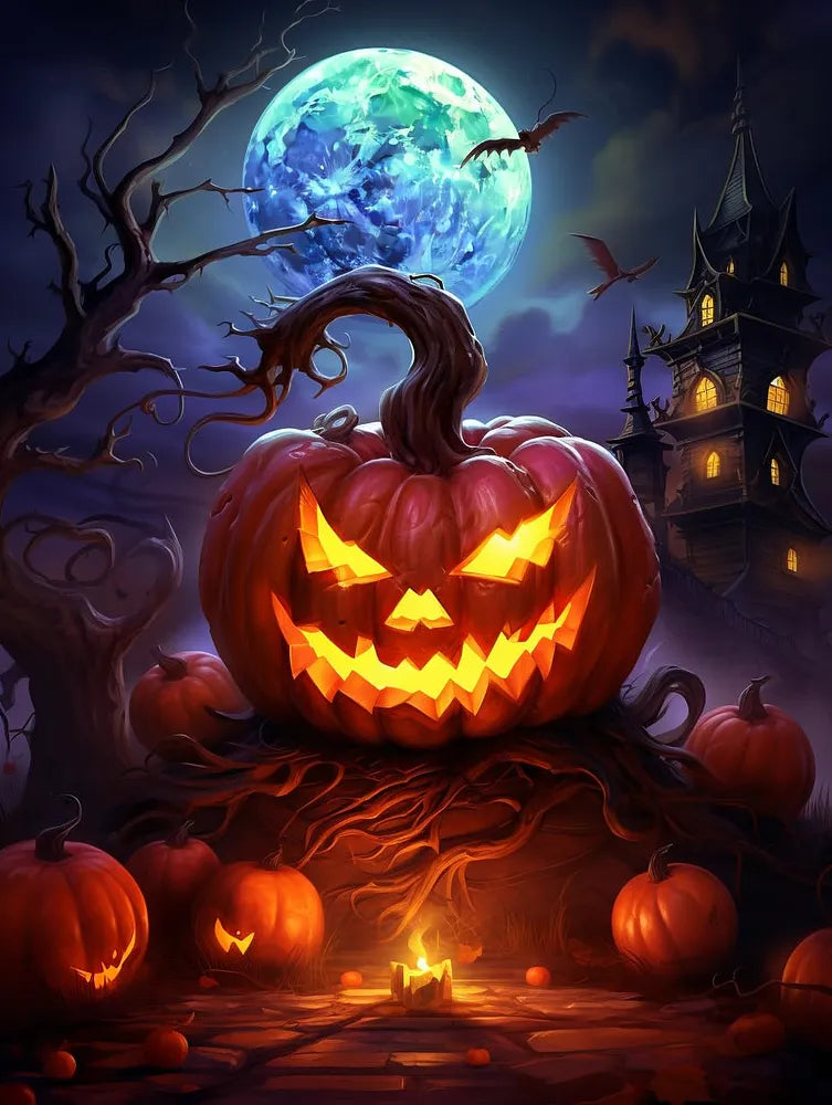 Halloween Pumpkin Castle | Paint By Numbers Kit