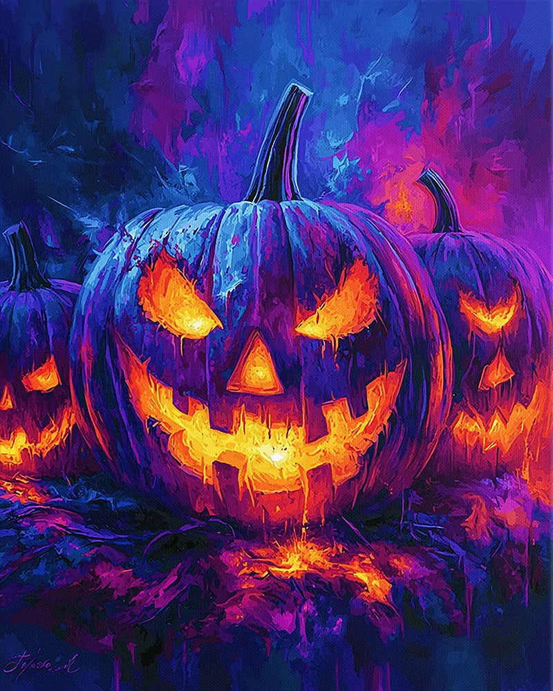 Halloween Pumpkins | Paint By Numbers Kit