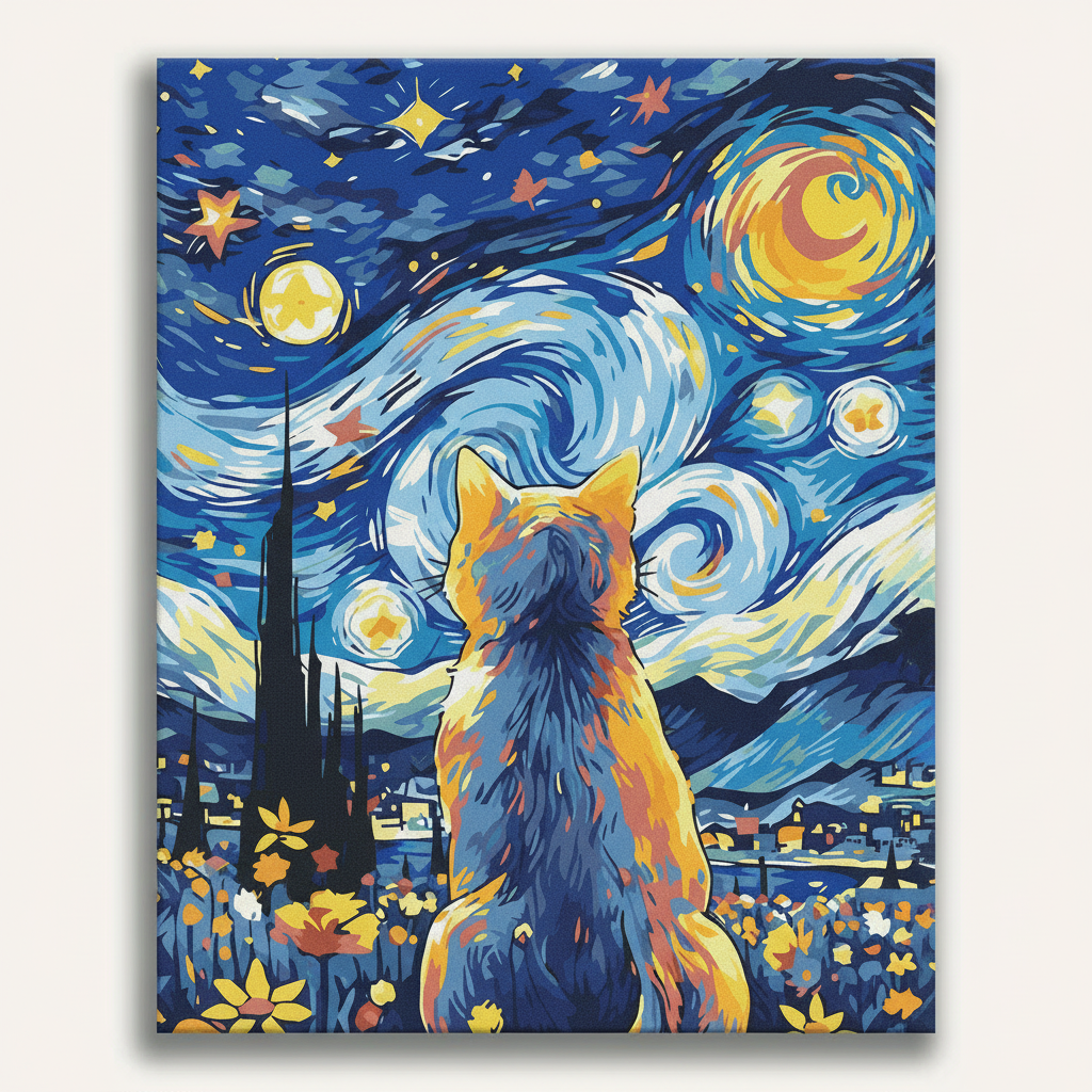 Starry Cat | Paint By Numbers Kit