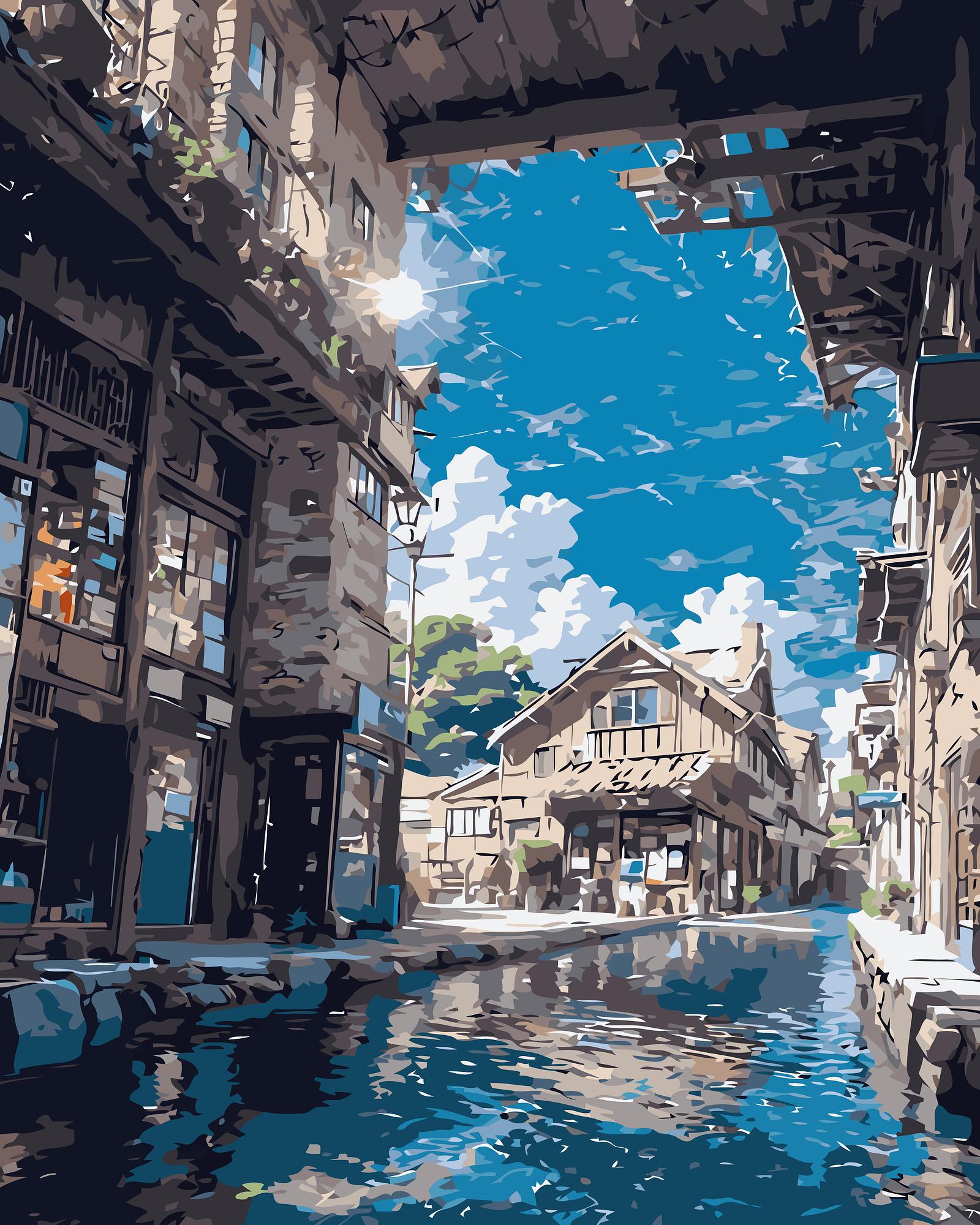Venice Canal Courtyard | Paint By Numbers Kit