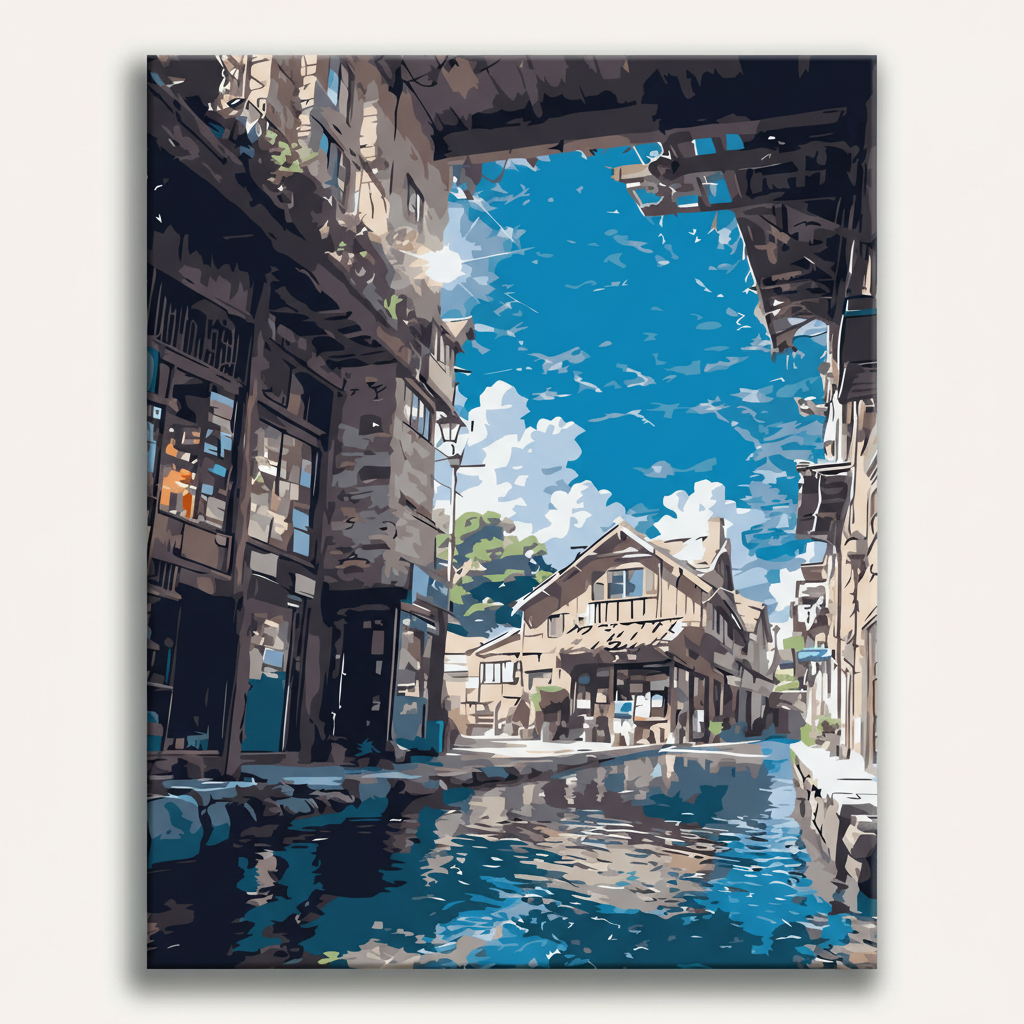 Venice Canal Courtyard | Paint By Numbers Kit
