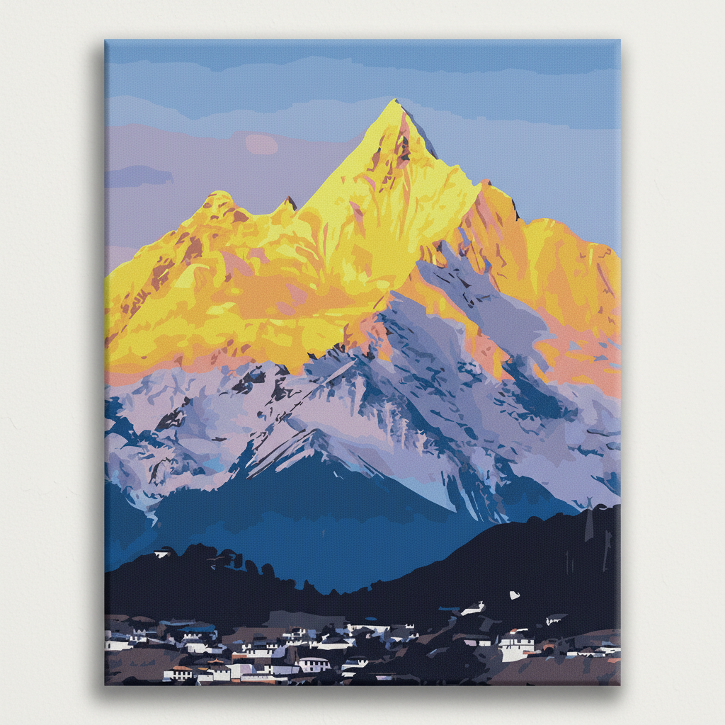 Golden Mountain Sunrise | Paint By Numbers Kit