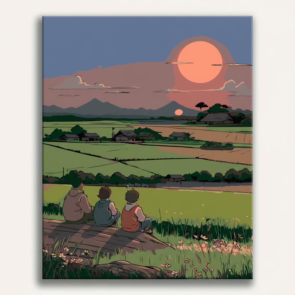 Sunset Valley View | Paint By Numbers Kit