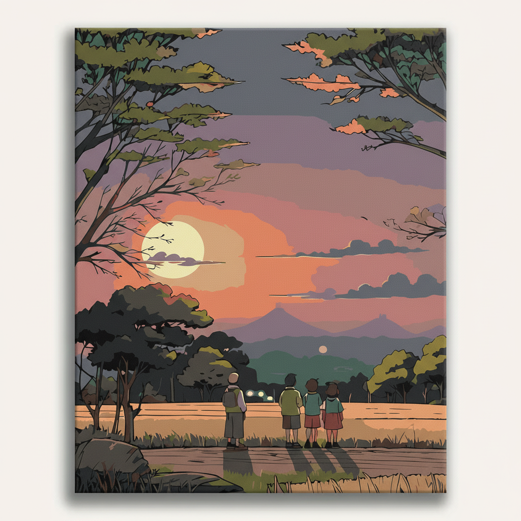 Sunset Valley Viewers | Paint By Numbers Kit