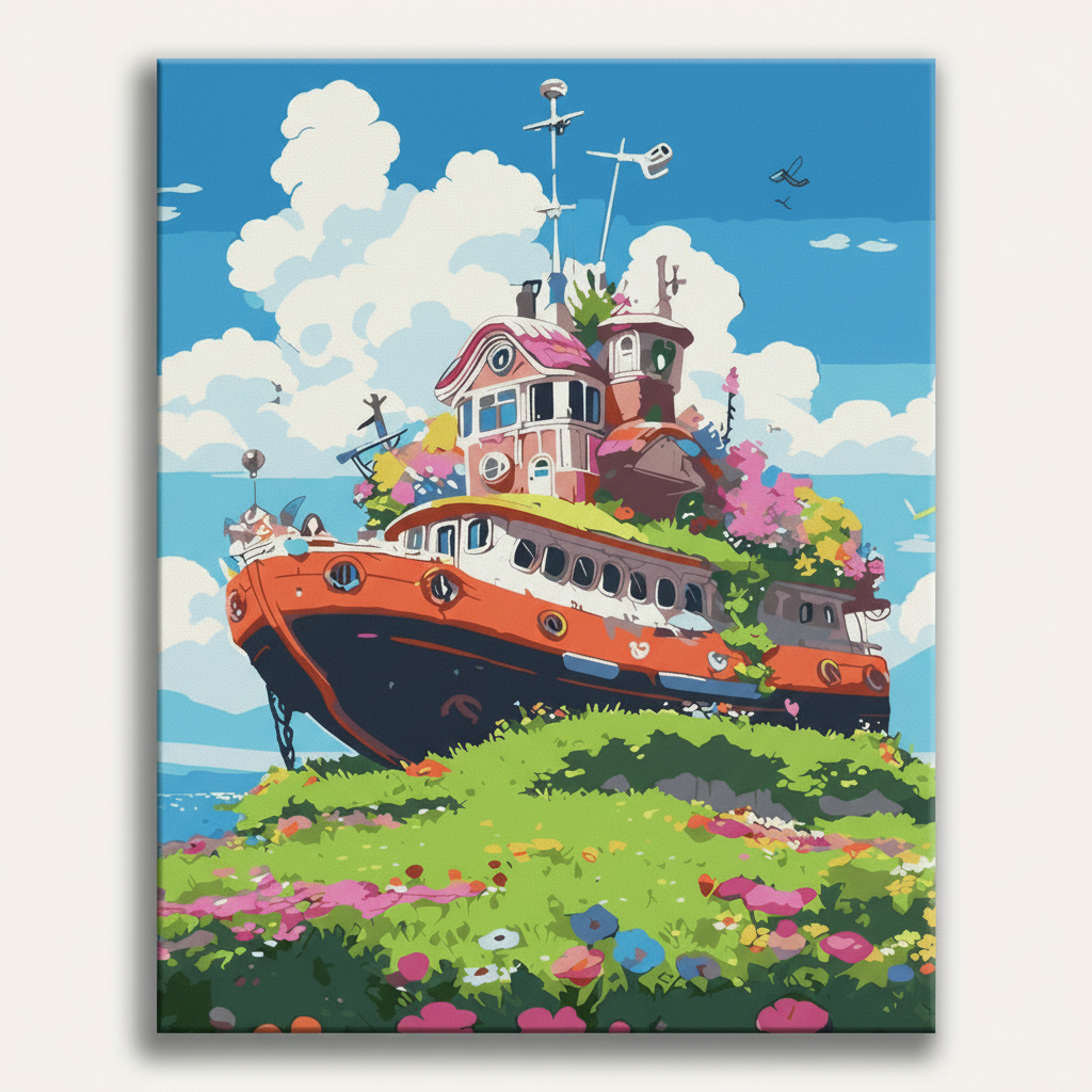 Ship Garden Paradise | Paint By Numbers Kit