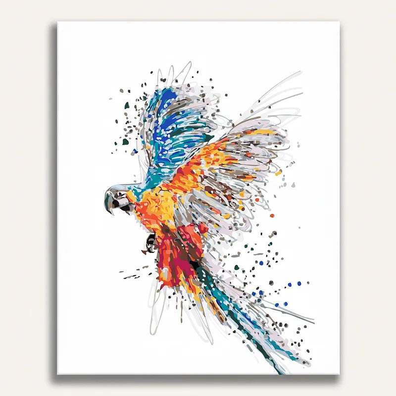 Colorful Parrot Painting | Paint By Numbers Kit