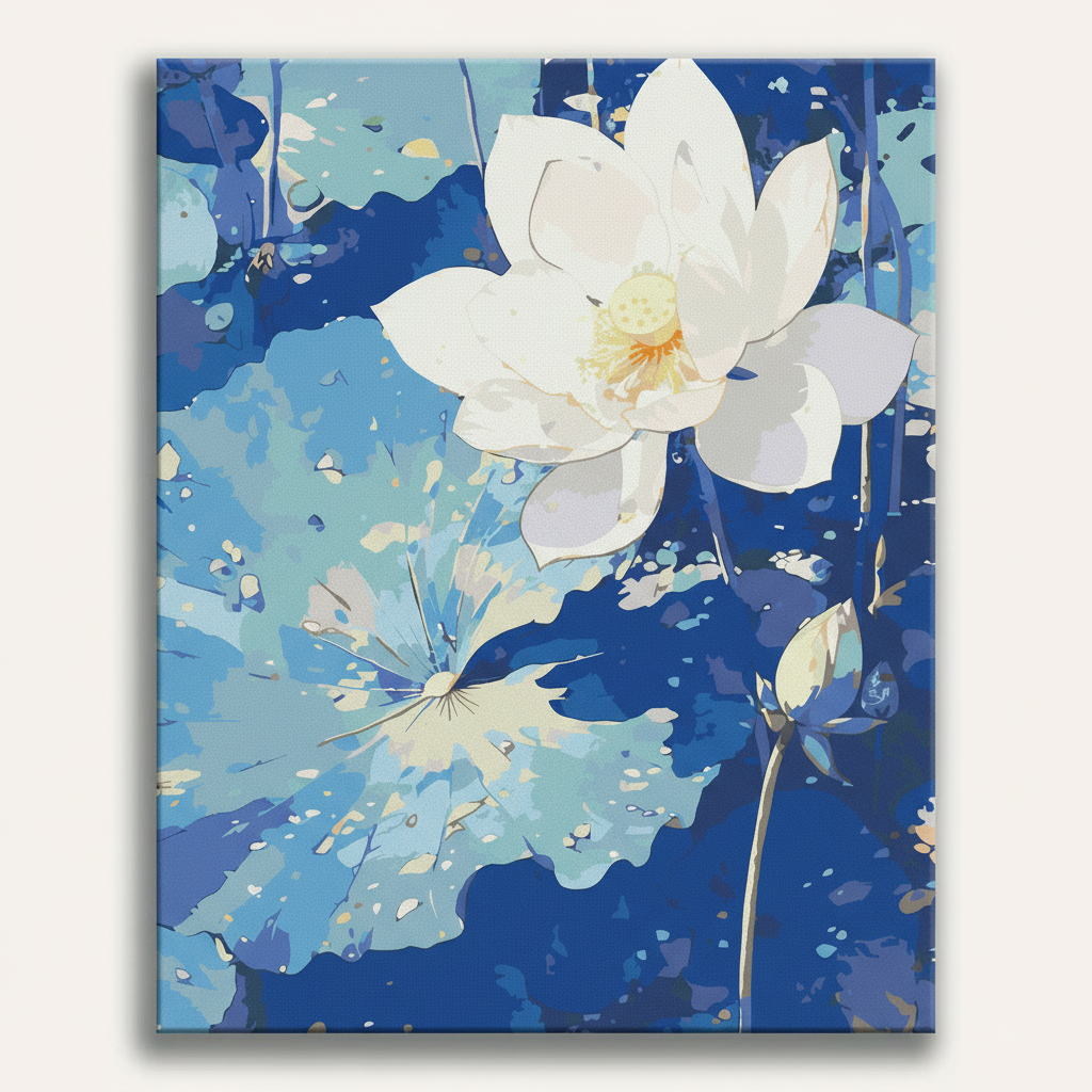 Lotus Pond Serenity | Paint By Numbers Kit