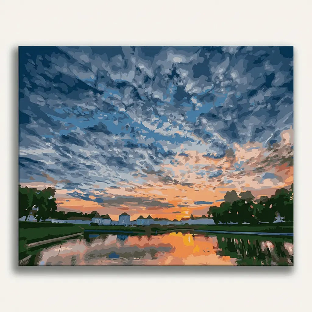 Peaceful Sunset Lake