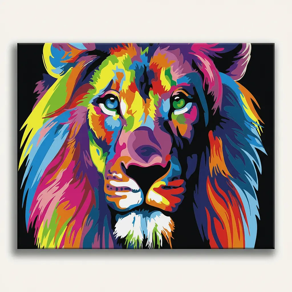 Rainbow Lion Portrait
