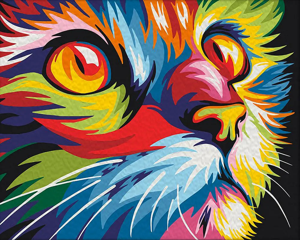 Rainbow Cat Portrait