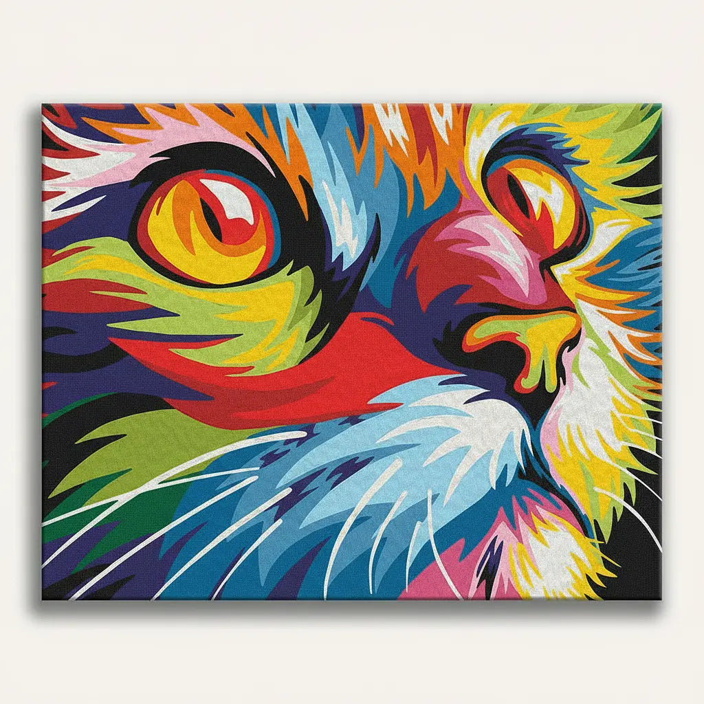 Rainbow Cat Portrait