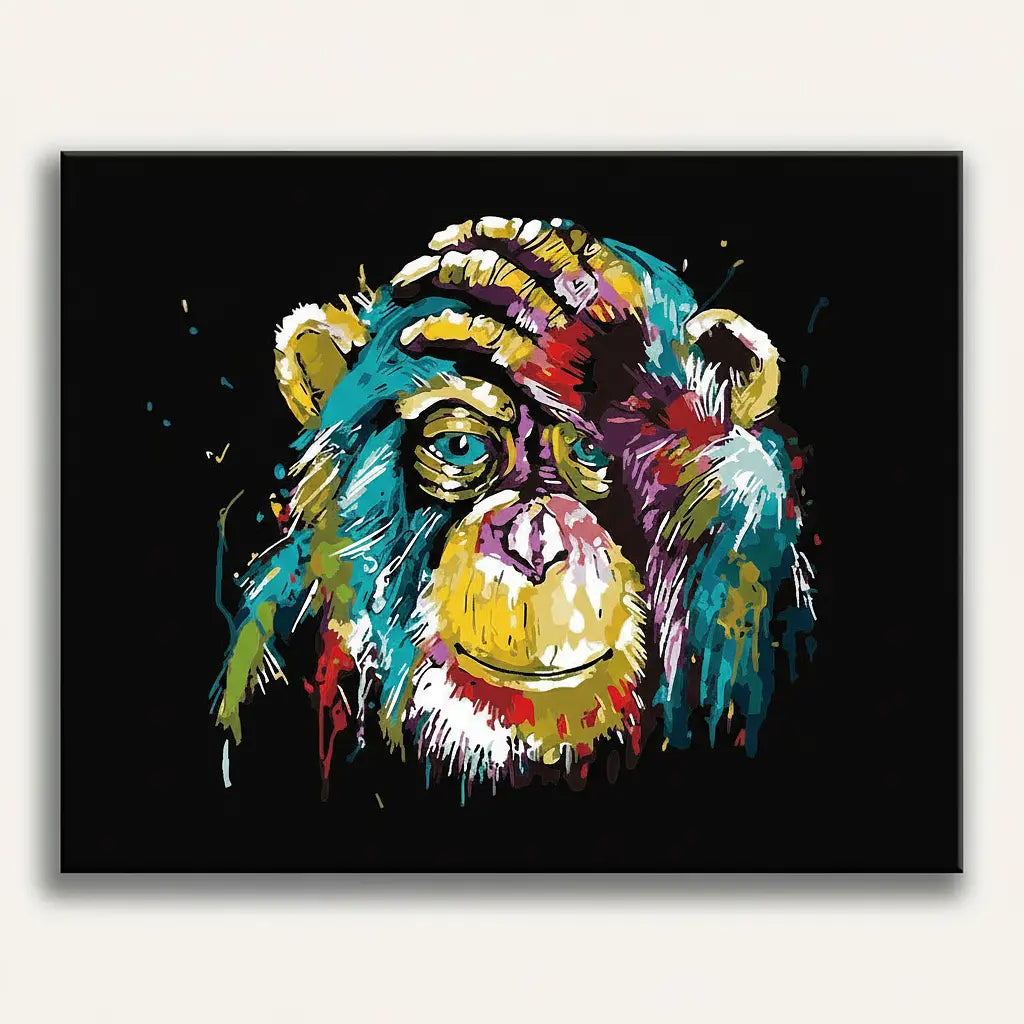 Rainbow Monkey Portrait