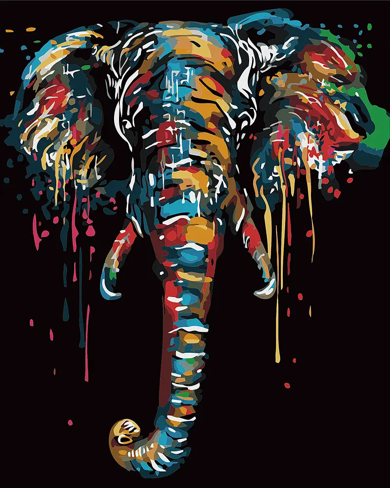 Rainbow Elephant Portrait