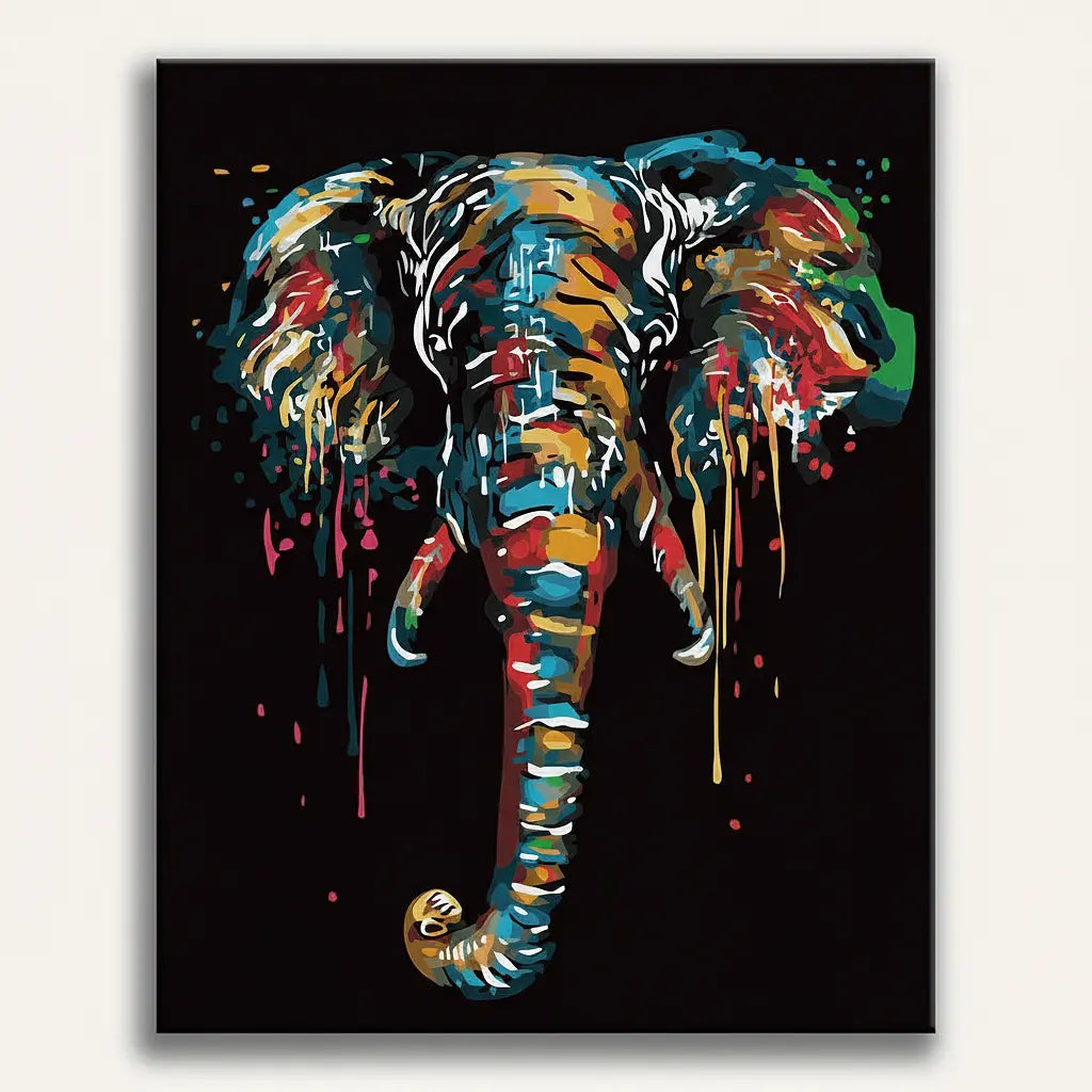 Rainbow Elephant Portrait
