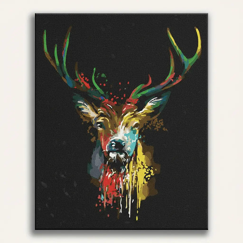 Rainbow Deer Portrait