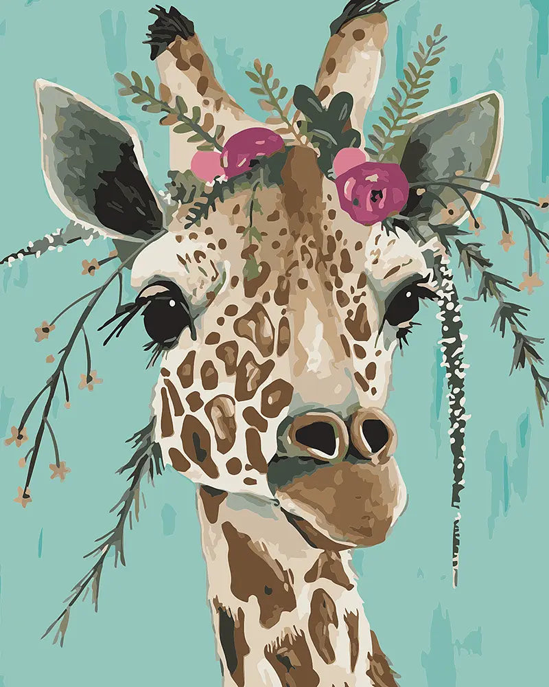 Floral Crown Giraffe