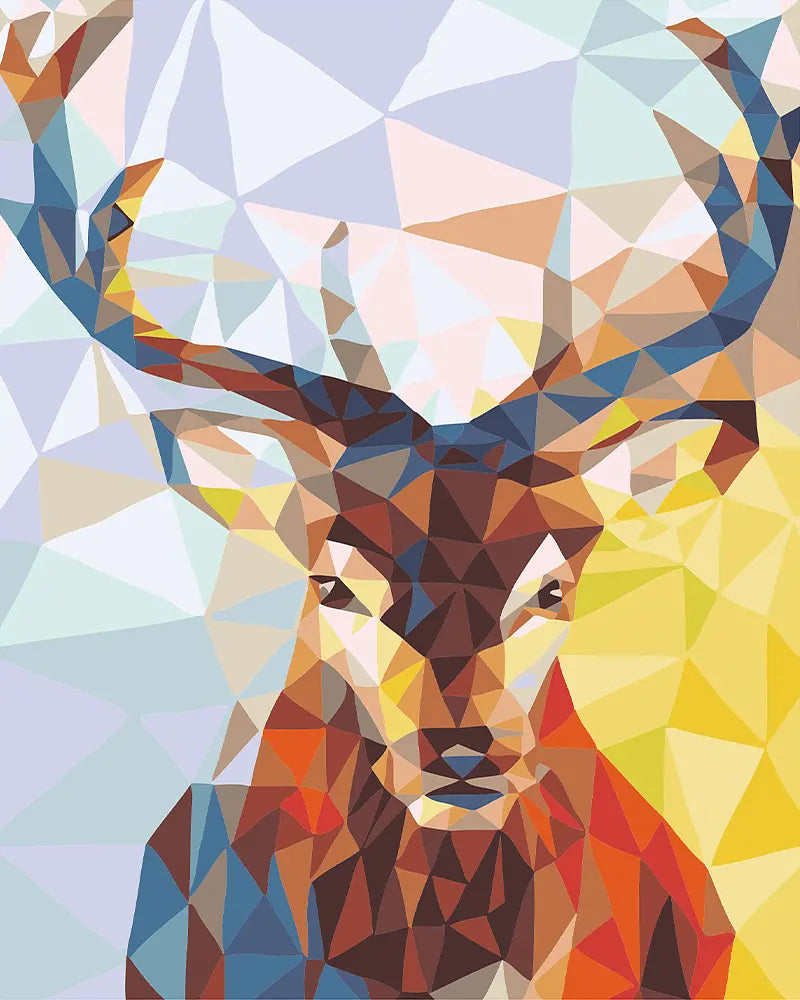Polygon Deer Portrait